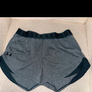 Under Armour Women's Charcoal and Black Athletic Shorts